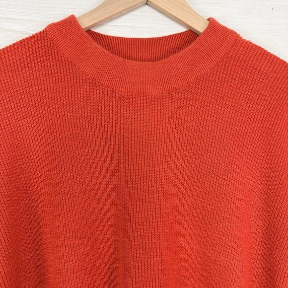Free People Malibu‎ Surf Sweater XS Oversized Red Orange Fall Slouchy Relaxed - Picture 4 of 16